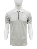 Men's Geometric Print Quarter-Zip Polo Shirt By vishal men’s wear