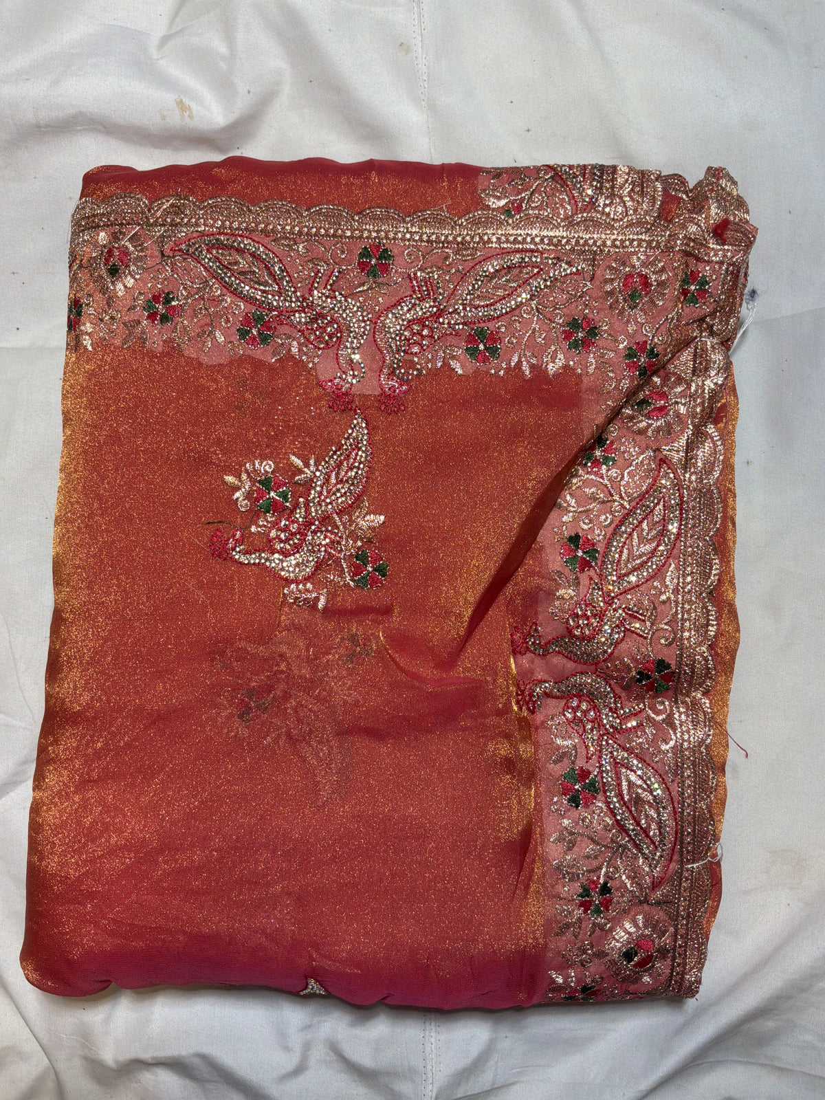 Women's Designer Heavy Embroidery Work Saree with Zari & Stone Cutwork Border | Wedding & Festival Special Silk Blend Saree