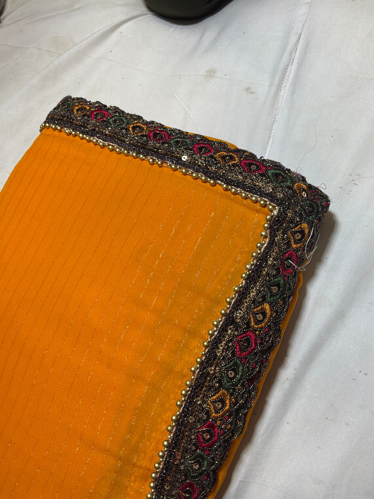 Elegant gleeter saree