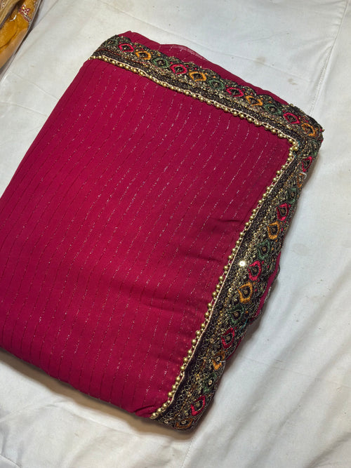 Elegant gleeter saree