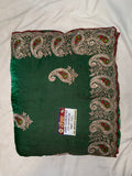Classic Silk Blend Saree with Heavy Zardozi Paisley Cutwork Border