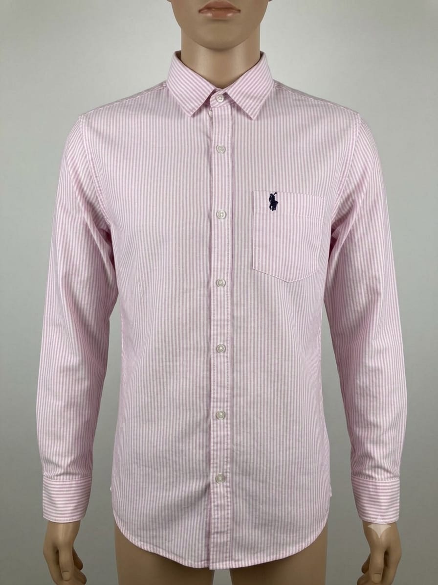 Men's Striped Long Sleeve Button-Down Shirt by funky men’s wear
