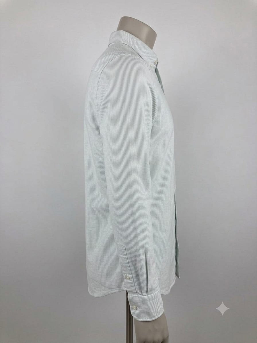 Men's Striped Long Sleeve Button-Down Shirt by funky men’s wear