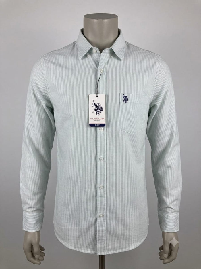 Men's Striped Long Sleeve Button-Down Shirt by funky men’s wear