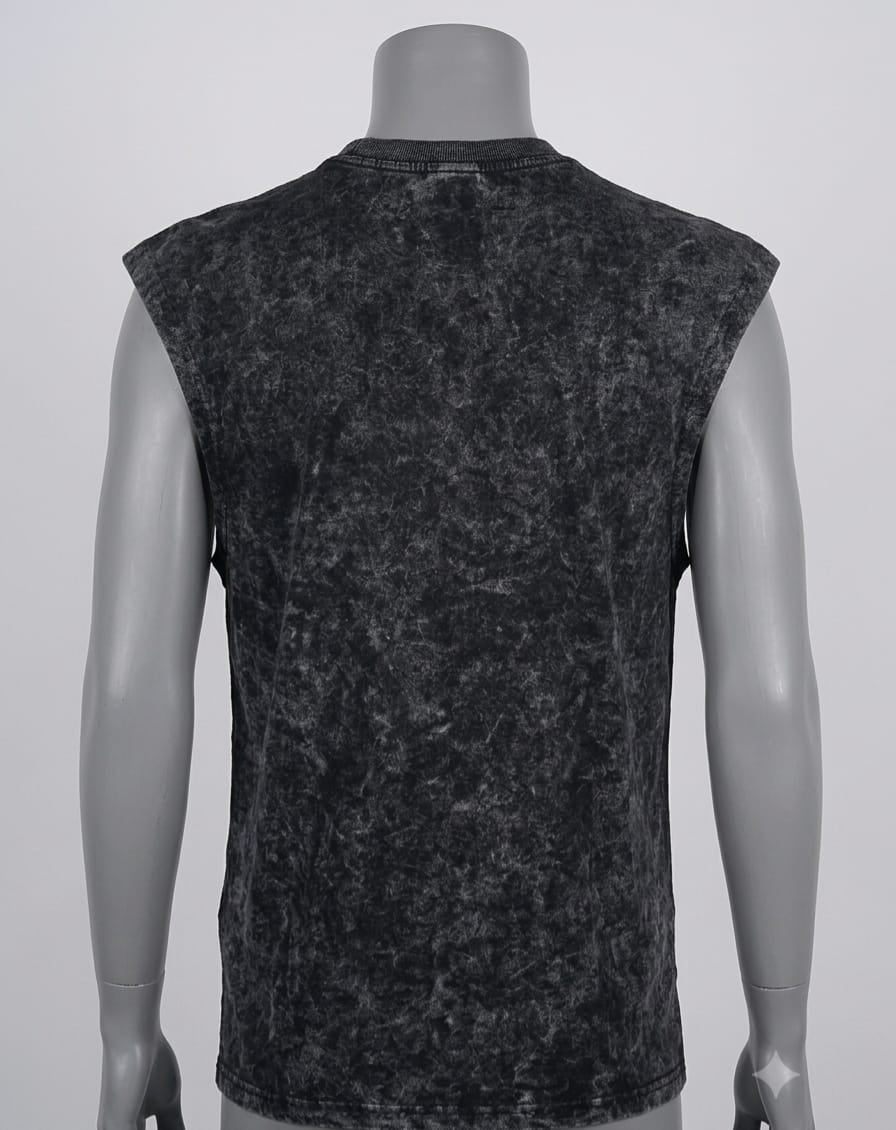 Men's Mewici Kurama Graphic Acid Wash Sleeveless Muscle Tee By funky men’s wear